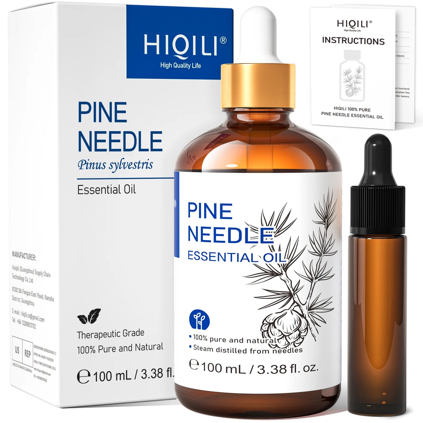HIQILI Pure Cypress Essential Oil Aromatherapy Grade for Diffuser DIY Soap Bath 100ML Natural Plant Spearmint Vetiver Oil