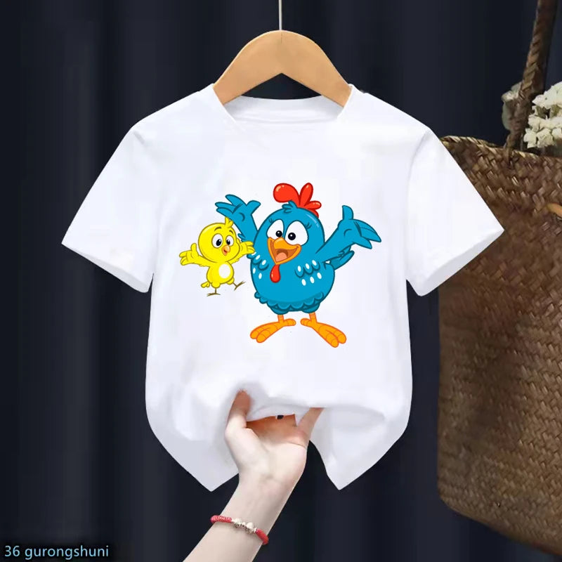 New Kids tshirt Cute Contos CláSsicos Com A Galinha Pintadinha Cartoon tshirt Summer Boys t-shirts Fashion Kawaii Girls t shirts