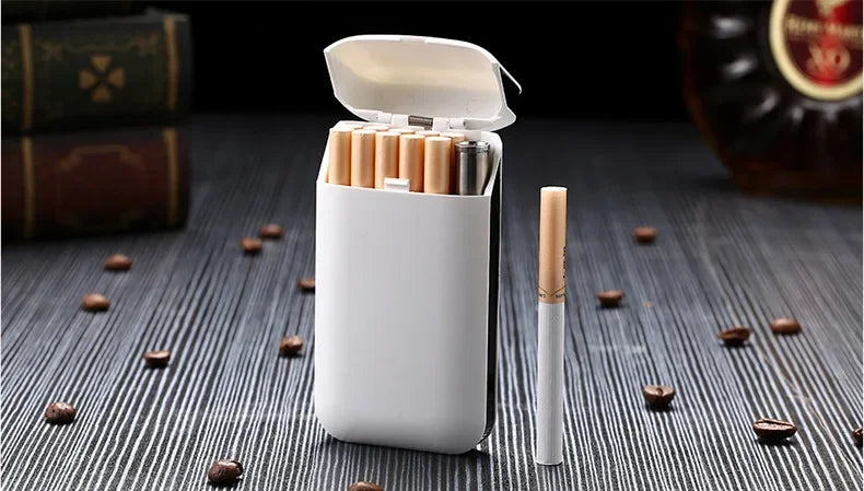 Small Cigarette Case Lighter Integrated USB Rechargeable Windproof Lighter Creative Split Cigarette Lighter Men's Gadget
