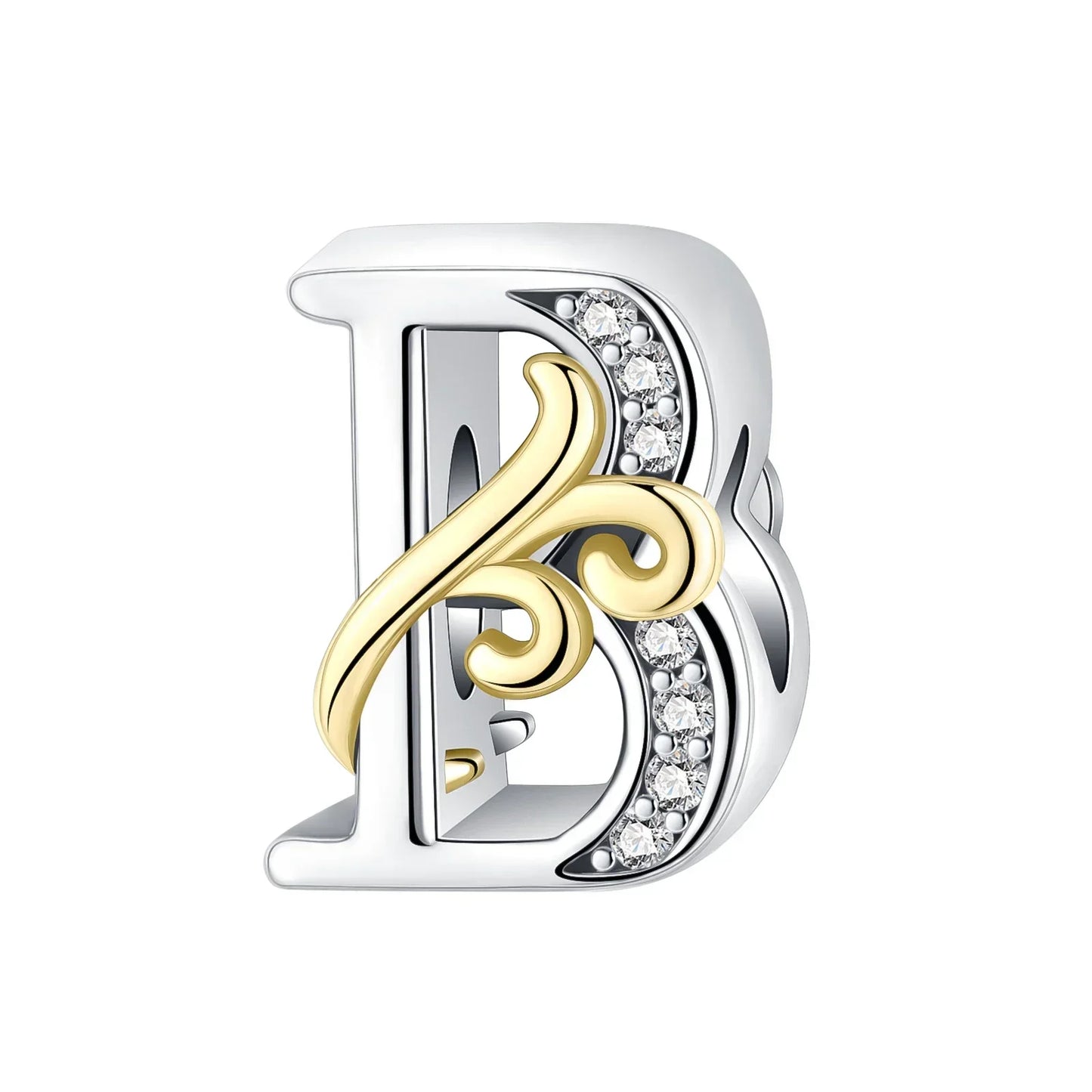 925 Sterling Silver  A-Z 26 English Letters Retro Fashion Pendant Fit Original Bracelet Charm Beads Necklace Diy Female Jewelry