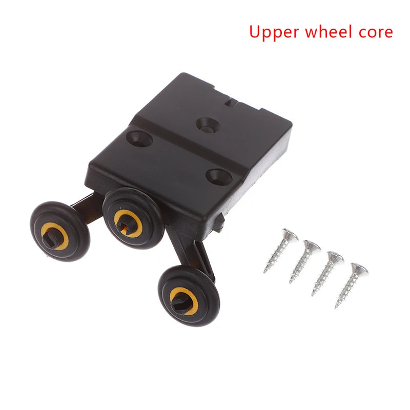 1pc Cabinet Sliding Wardrobe Door Part Top/bottom Down Wheels/Runner/Guides Kit Side-mounted Hanging Sliding Pulley Open Wheel
