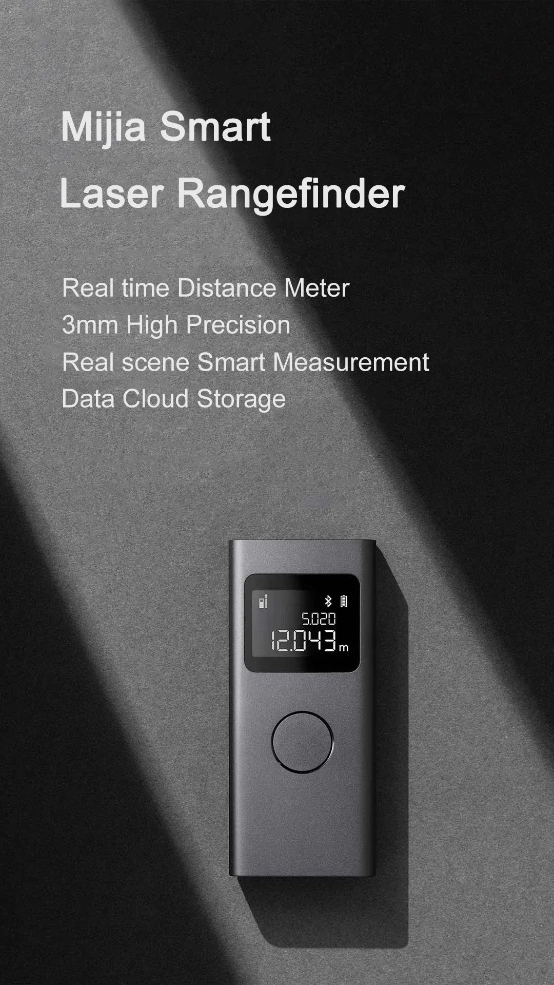 Original Xiaomi Mijia Smart Laser Rangefinder Real Time Distance Meter LCD Display Laser Range Finder Tape Measure Real Time New