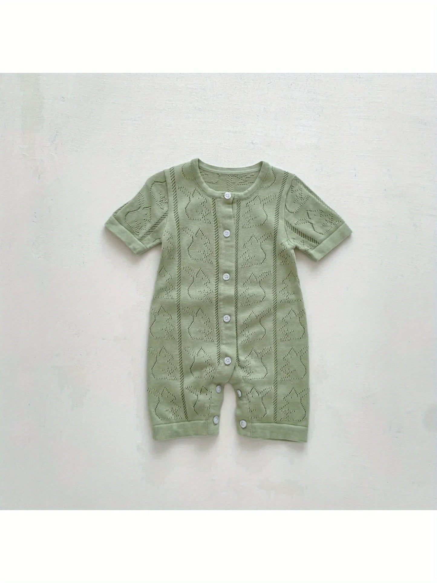 Baby Crawling Clothes, Versatile Newborn Clothes for Boys and Girls, Spring and Autumn Knitted Stylish Romper, Solid Color Jumpsuit