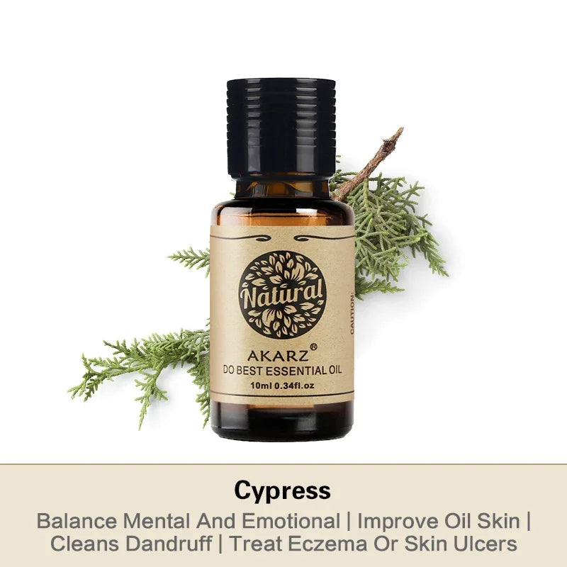 AKARZ Cypress Essential Oil Natural Keep Skin Moisture Relieve Muscle Spasm Appease Cypress Oil