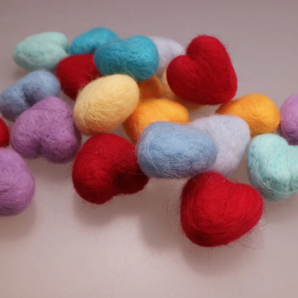 Accessories for Newborn Photography Made of Babies Wool Felt Star Heart Shapes Baby Studio Accessories Decorations