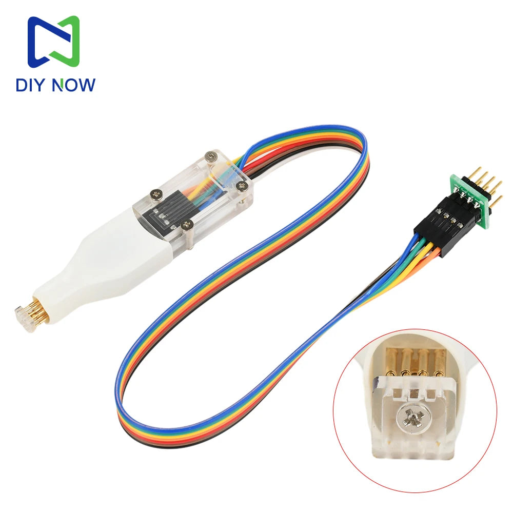 1Pcs SOP8/WSON8/QDFN8 Chip Download Burn Read Write Probe Spring Needle Flash Chip Burner With Cable Spacing 4.4/5.8/6.5/8.5
