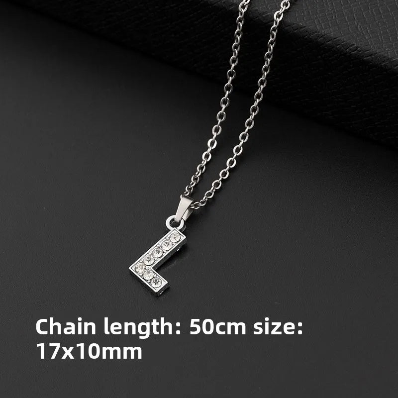 26-Letter Necklace Pendant Alphabet Jewelry Necklace Fashion Decorative Necklace