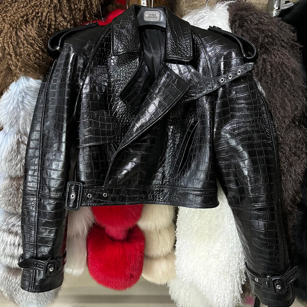 YOLOAgain Burgundy Suede Jacket Women Genuine Sheepskin Leather Jacket Coat