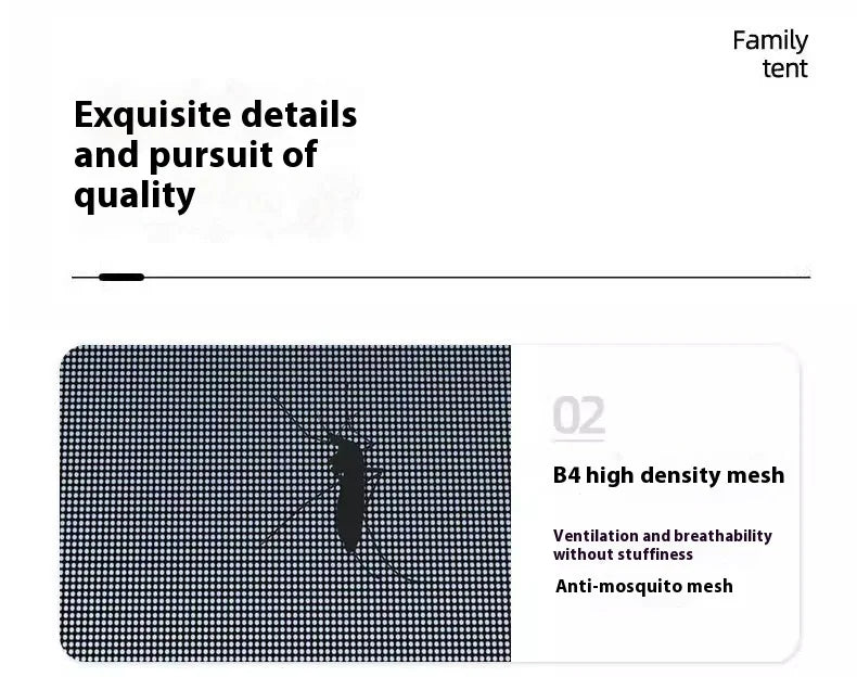 Outdoor Large Tent Canopy Sunshade Netting Portable Mosquito-Proof Tent Beach Camping Gazebo