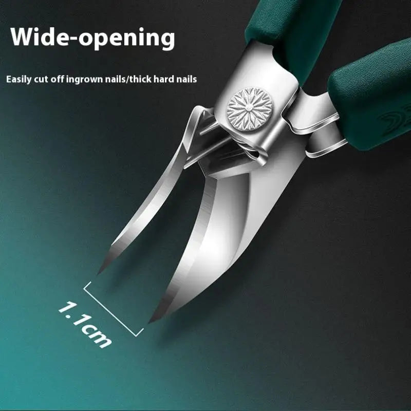 Nail Clipper Pointed Super Slanted Clippers Anti-splash Thick Toenail Pliers Scissors Care Tools