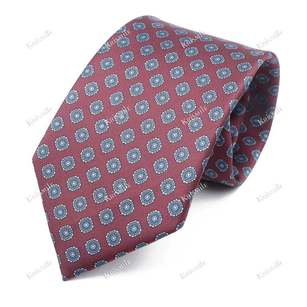 New Design Bohemian Style Necktie For Men Silk Touch Soft Blue Red Yellow Necktie Fit Wedding Party Business Office Accessory