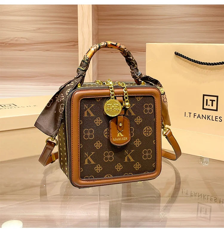 Ladies' handbag, light luxury square bag, 2026 autumn and winter new style, high-end and high designer single shoulder crossbody