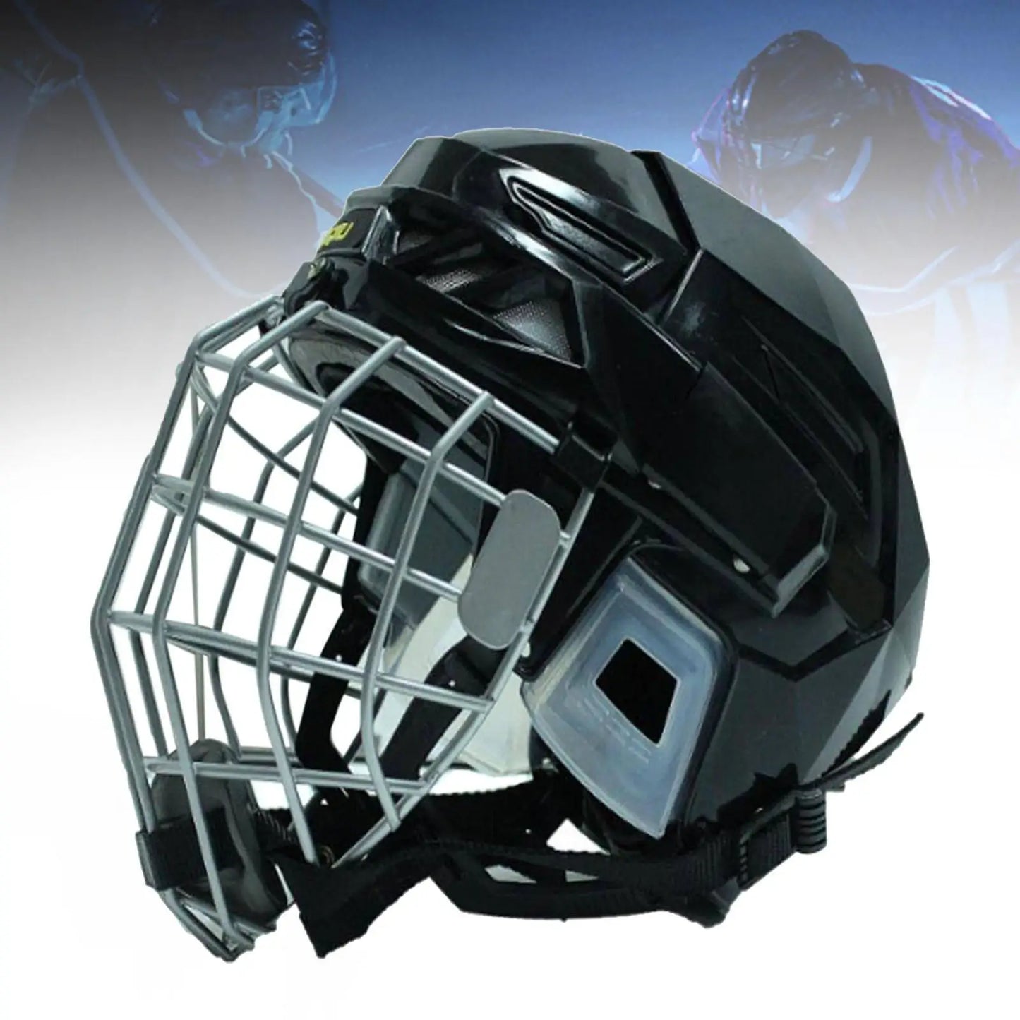 Hockey Helmet Ice Skate Helmet Ice Hockey Helmet Black Adjustable Hockey Gear Roller Skating Helmet for Dryland Hockey Match