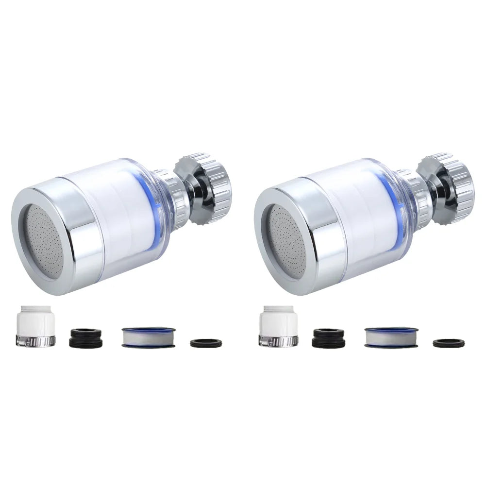 2-40PCS Faucet Water Filter 360 Degree Rotating Splash Filters Remove Chlorine Heavy Metals Filtered Showers Head Bath Purifier
