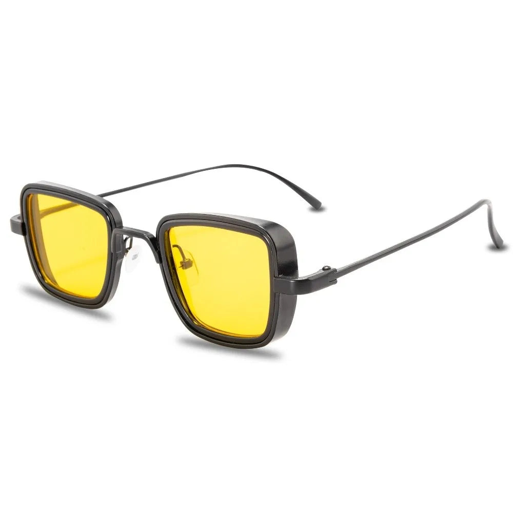Lightweight Retro Square Sunnies Gradient Sunshade Eyewear Unisex Polarizing Lens Sunglasses Alloy Indian Style Anti-UV Glasses