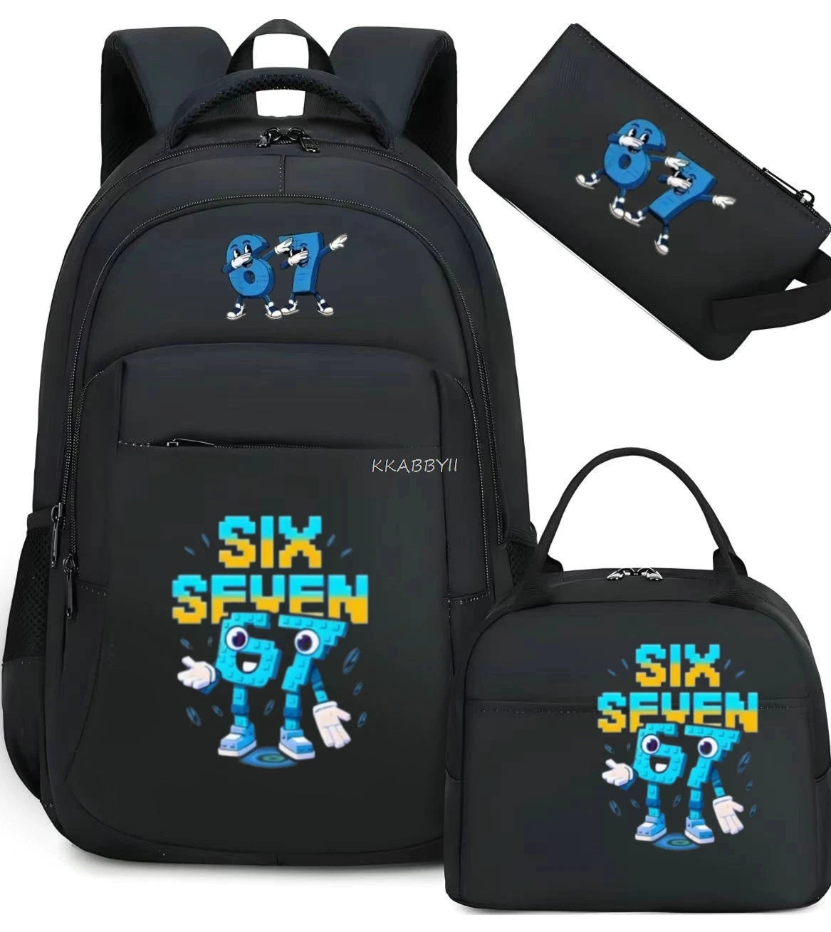 Steal A BrainRot Backpack with Lunch Bag for 67 Six Seven Teenagers Student School Bags Casual Comfortable Travel Set