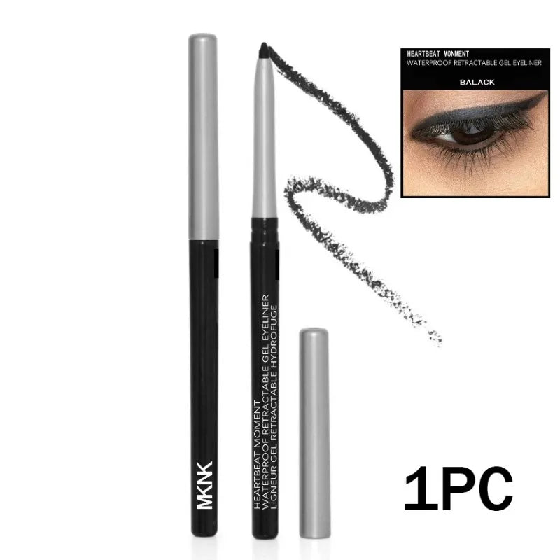 1-3pc Waterproof Black Eyeliner Pencil Smudge-proof Long-lasting Dark Brown Cream Gel Eye Liner Pen Beginner-Friendly Eye Makeup
