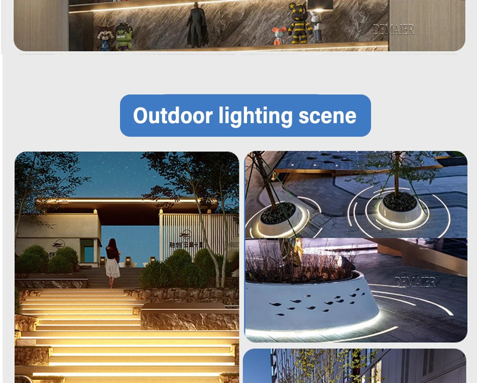 led Strip Brightness Waterproof COB LED Strip 220V Flexible Ribbon for Room Bedroom360 LEDS/m Kitchen Outdoor Garden Lighting
