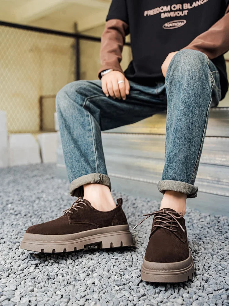 Men's Thick Soled Business Casual Shoes Are Fashionable Versatile and Simple Men's Formal Shoes