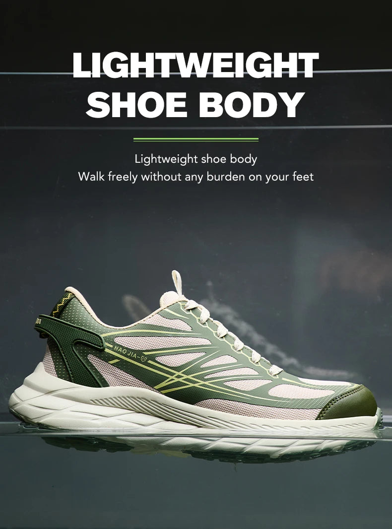Lightweight Steel Toe Shoes Work Sneakers Safety Shoes Men Anti-Smash Anti Puncture Indestructible Shoes Security Breathable