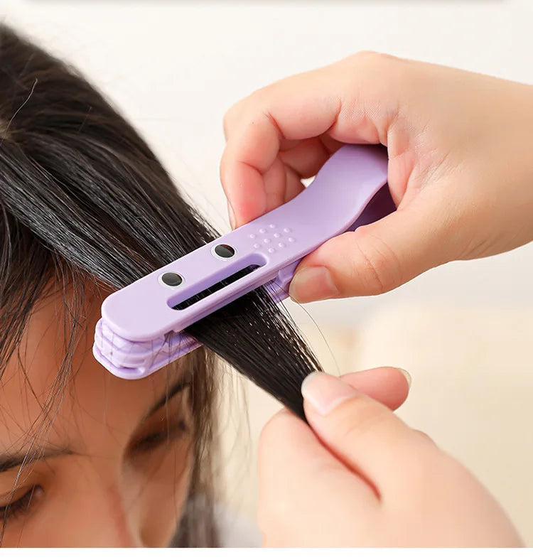 Hair Bangs Cutting Trimmer Razor Blade Comb Home Hairdresser Makeup Tools For Thinning Bangs Long Beauty Hair Cut Accessories