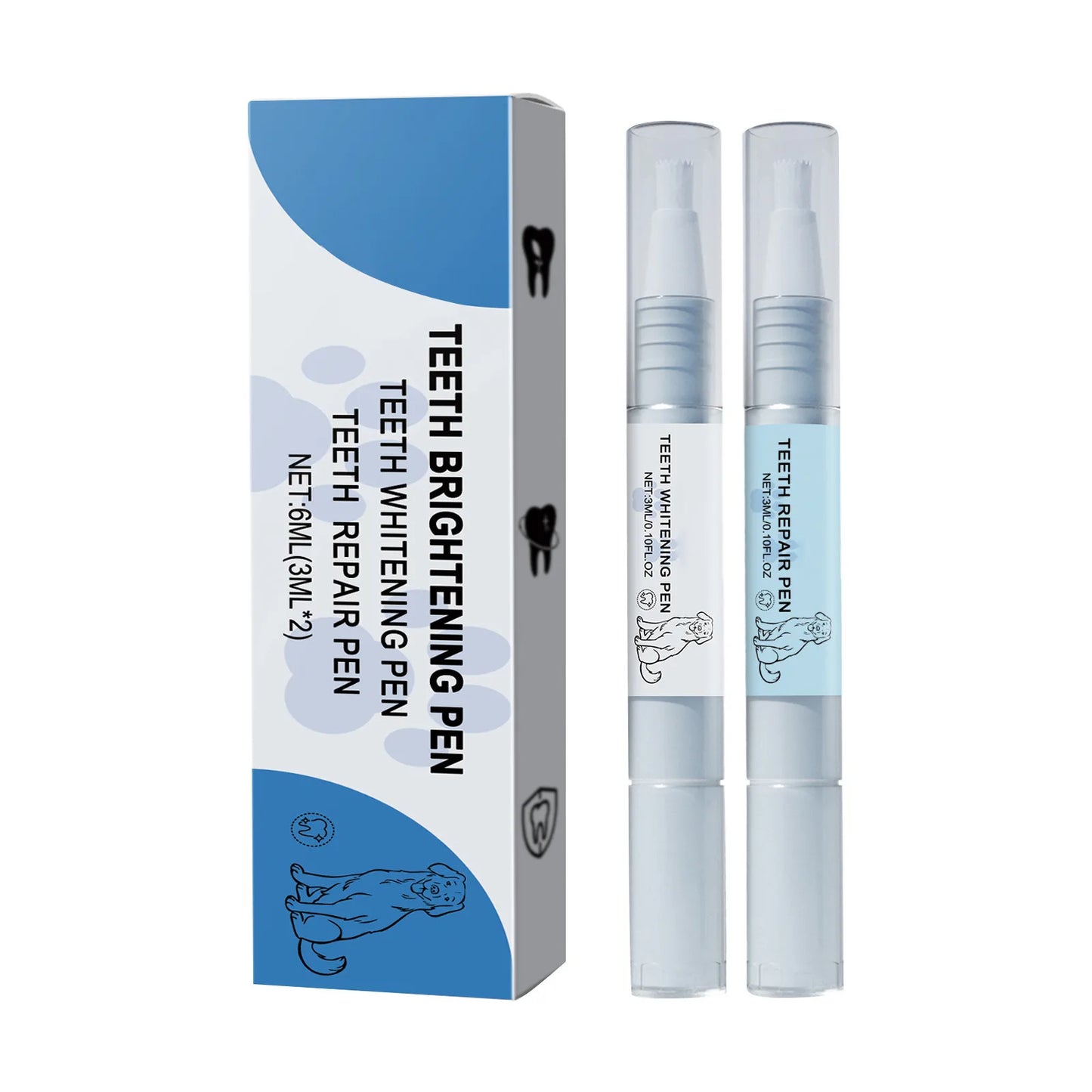 Pet Teeth Whitening Pen Set Pet Teeth Cleaning To Remove Tartar And Plaque 6ml