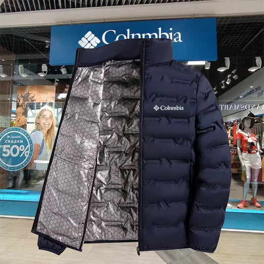 Men's Lightweight Padded Jacket Graphene White Duck down Thickened Warm Cold Resistant Casual Outerwear Outdoor Sports Coat