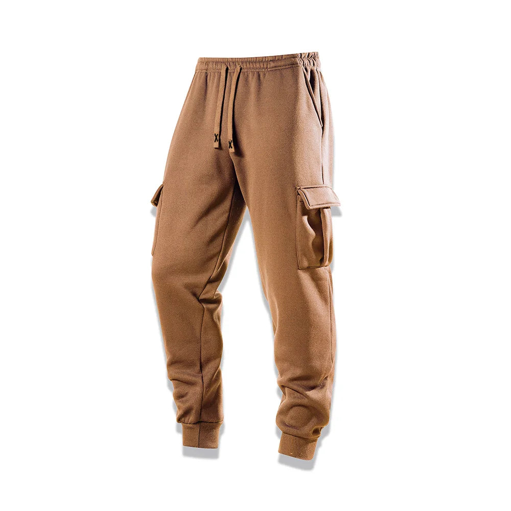 Spring/Autumn Men's Casual Cargo Pants Streetwear Outdoor Comfortable Elastic Waist Drawstring Joggers Hiking Sports Pants