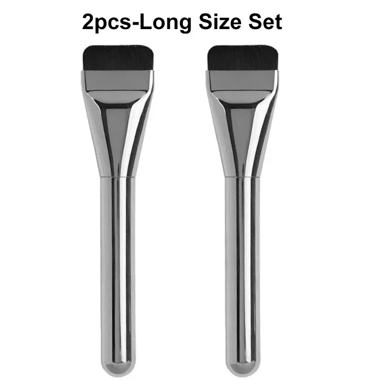 2pcs Ultra Thin Foundation Brush Update Soft Hair Face Flat Contour Brush BB Cream Blender Mixed Foundation Cream Makeup Brush