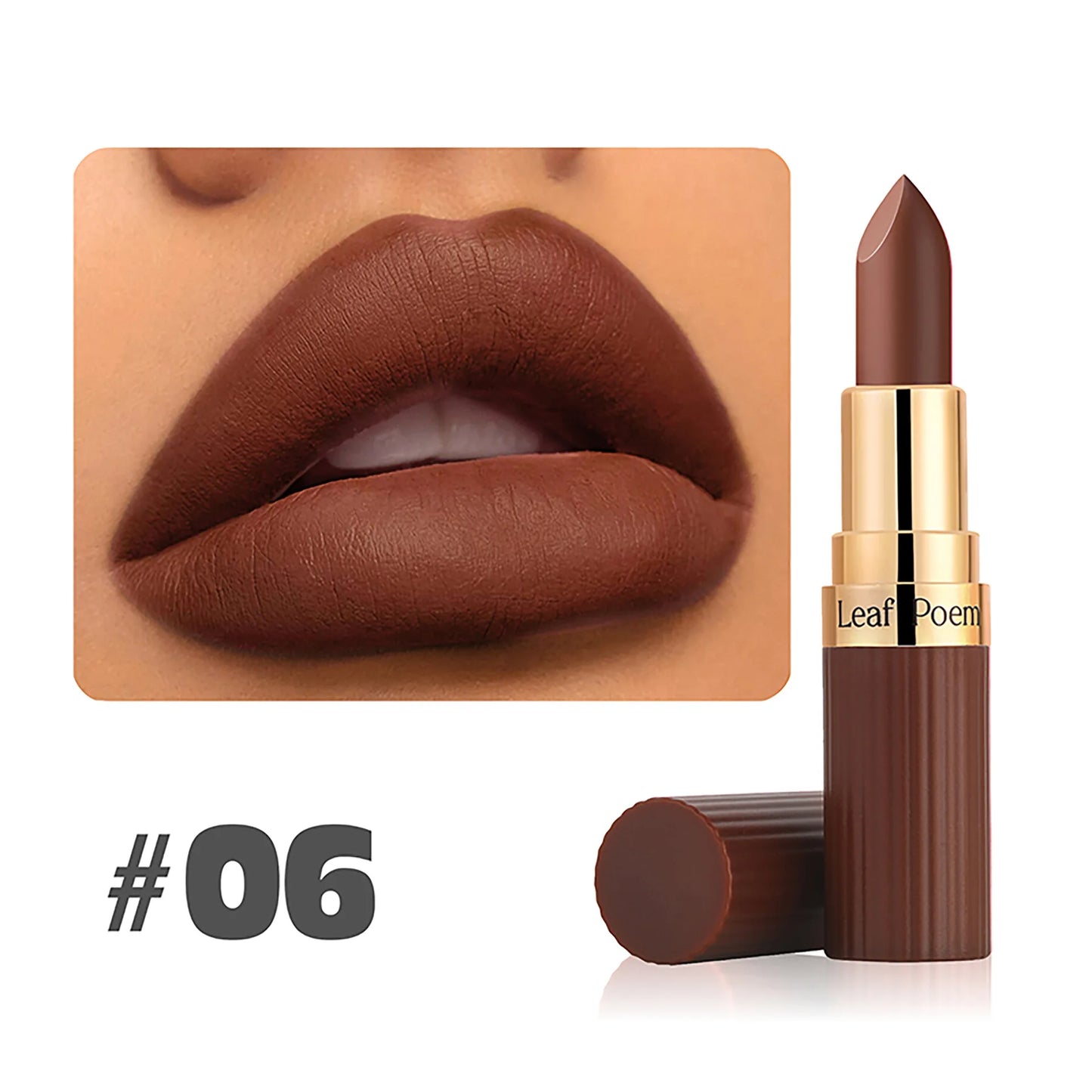 6-Color Matte Lipstick Waterproof Long-lasting Moisturizing Velvet Matte Lipstick High Pigment Lips Cosmetics Pink Lip Stick