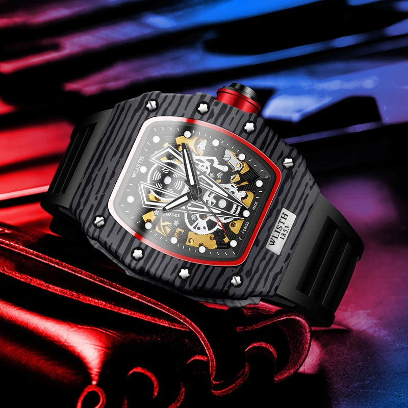 Automatic Watch Mechanical Watches for Man Barrel Type Mechanical Watch Men Waterproof Luminous Business Men Montre Homme