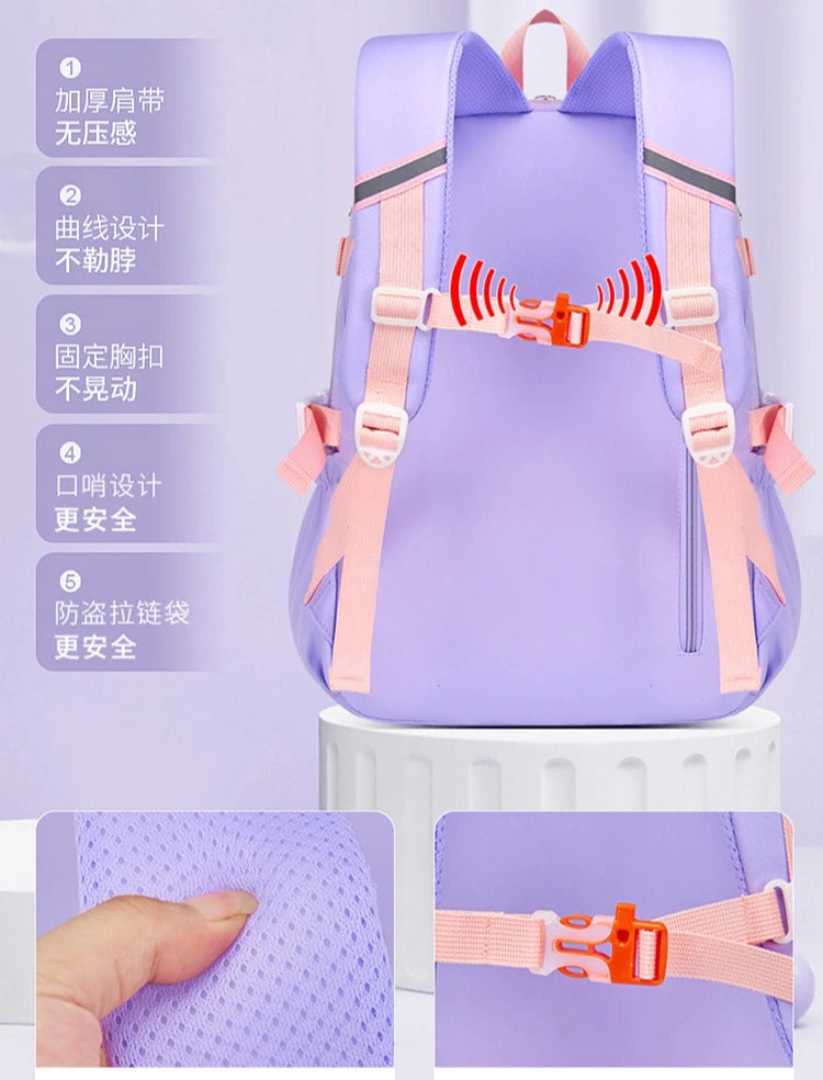 2026 Primary School Girls' Schoolbag Kawaii Lightweight Children's Bag Waterproof Bags Colorful Travel Backpack Mochilas Gifts
