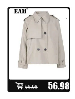[EAM] Women Black Mesh Irregular Fish Spliced Big Size Blazer New Lapel Long Sleeve Jacket Fashion Spring Autumn 2026 CPG2902