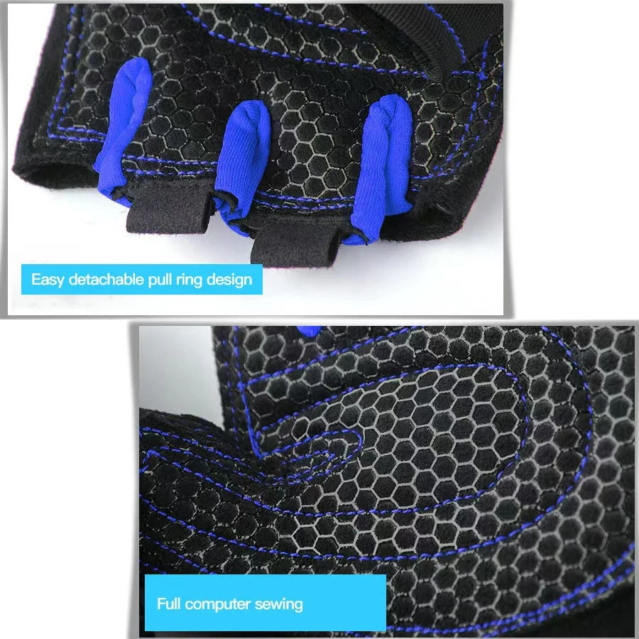 Ventilated Weight Lifting Gym Workout Gloves with Wrist Wrap Support for Men & Women,Full Palm Protection,for Weightlifting