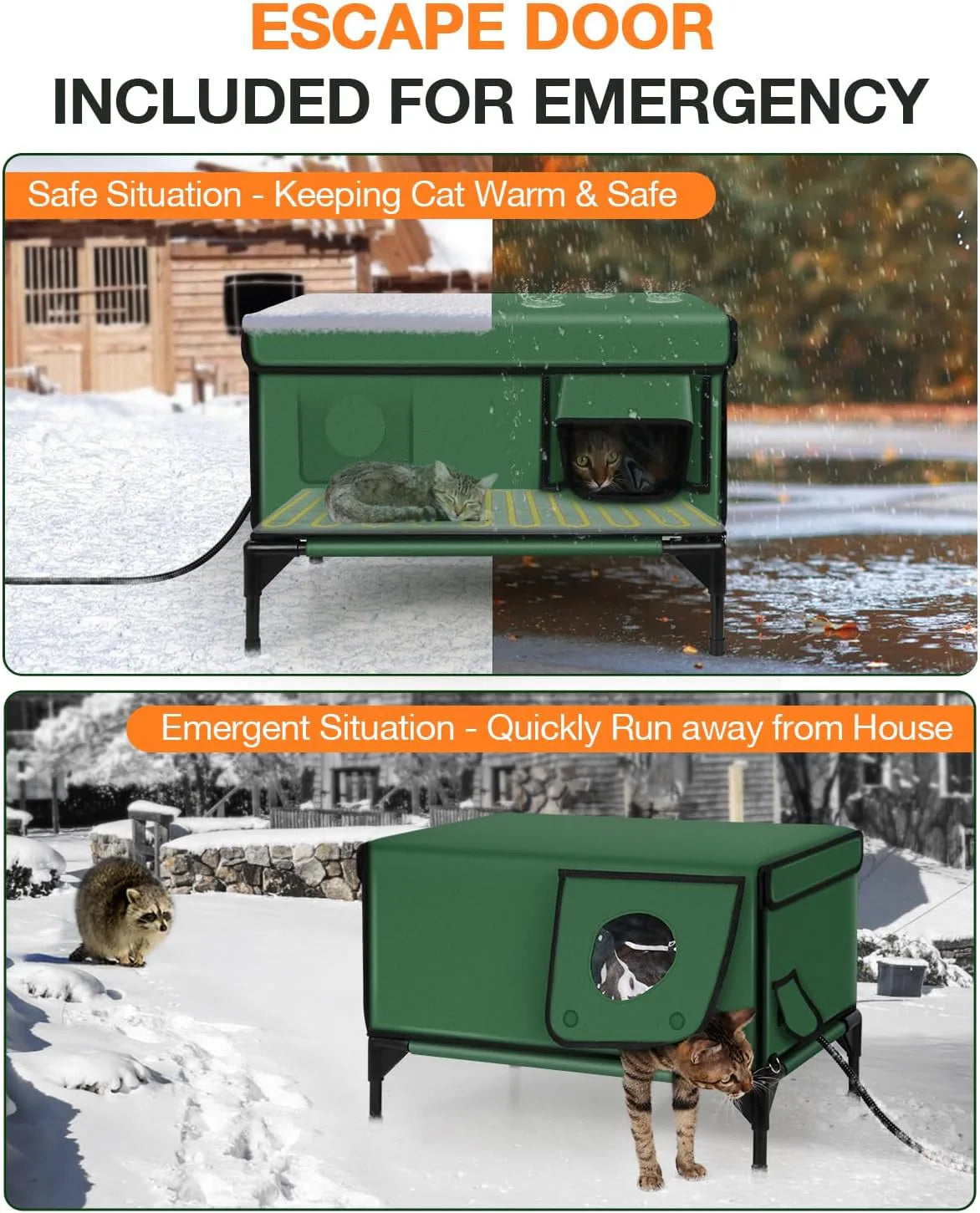 Cat litter Outdoor heating and insulation Cat litter Foldable  cage  delivery room Pet house Universal in all seasons