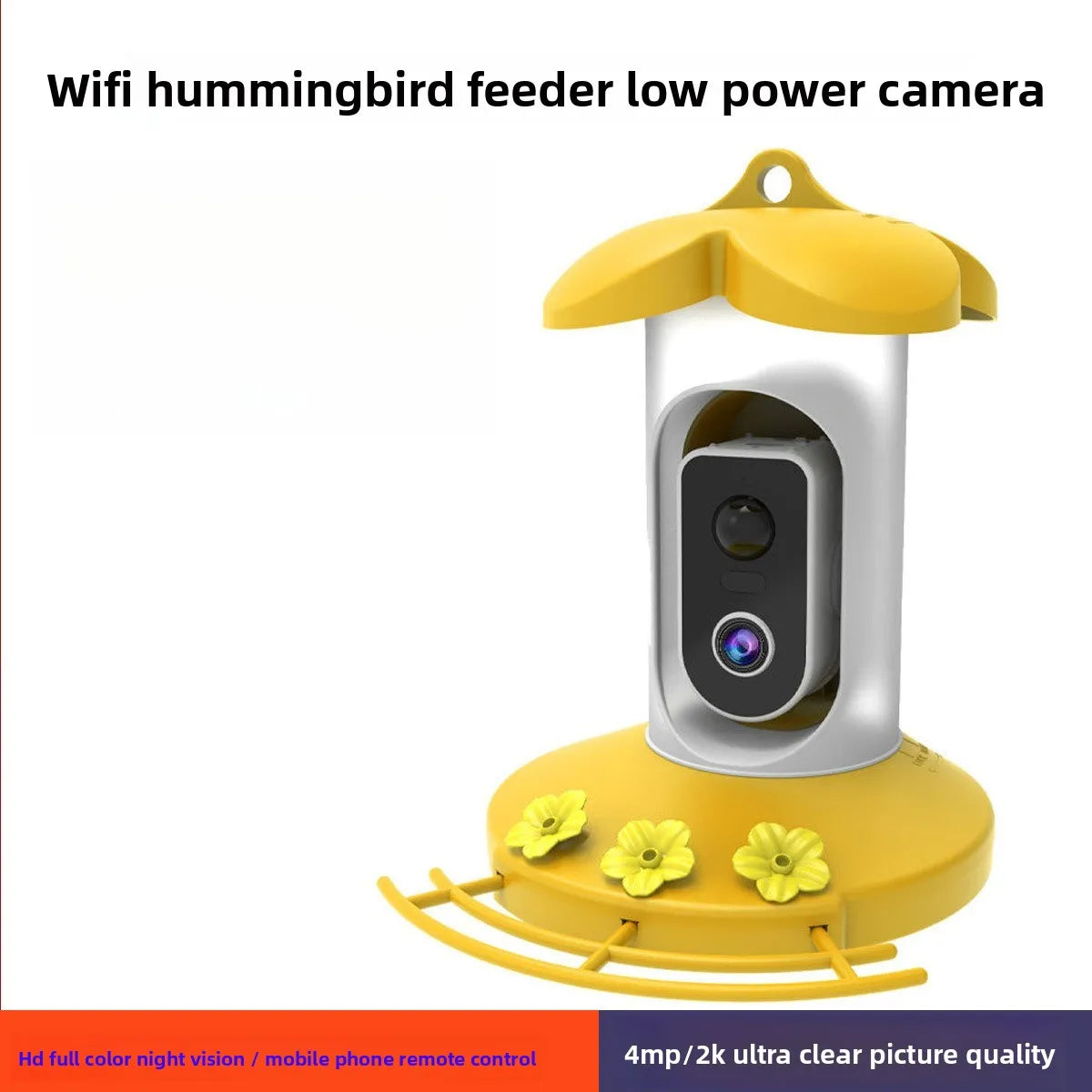 Intelligent Bird Feeder Camera Solar-powered Wide-angle High-definition  Outdoor Real-time Monitoring Pet Supplies Accessories