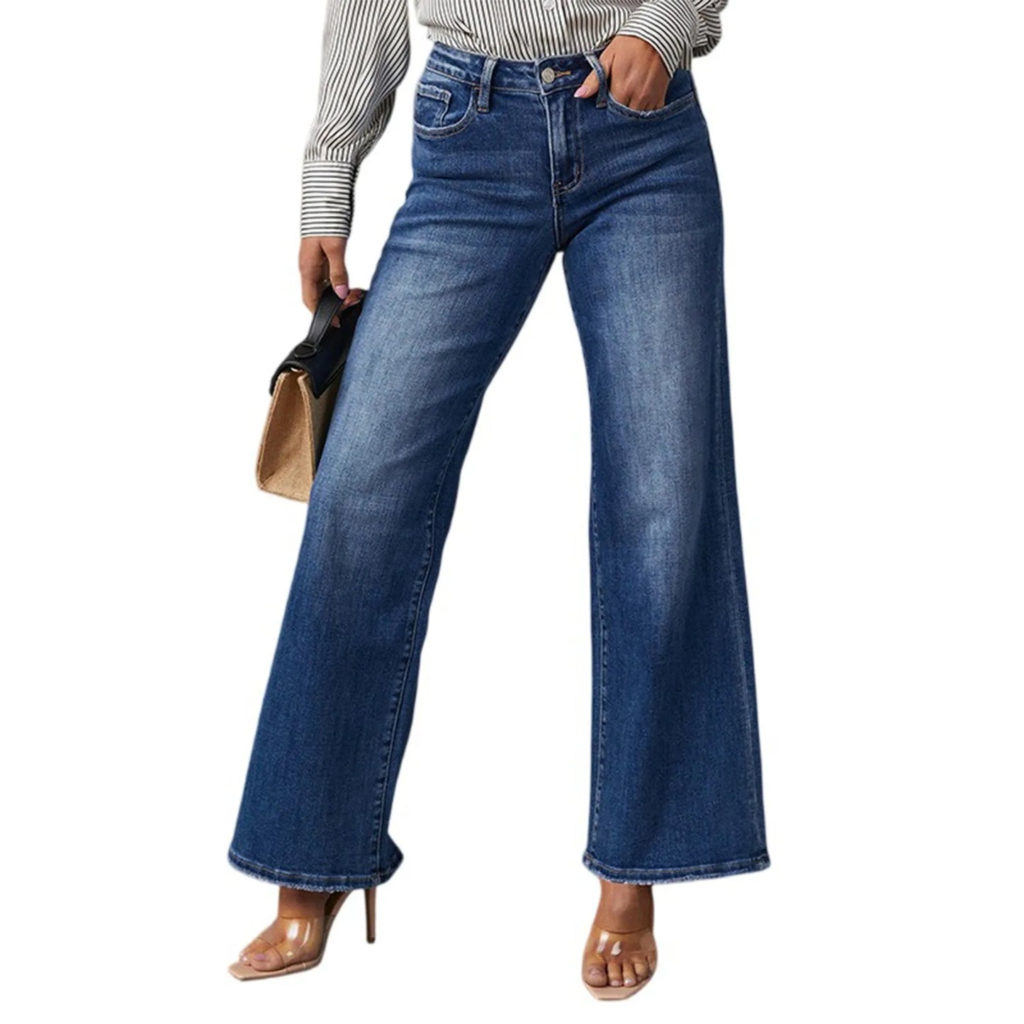 Palazzo Pants For Women Dressy Bell Bottom Jeans Straight Leg Pants For Women Work Pants For Women Office Womens Baggy Jeans
