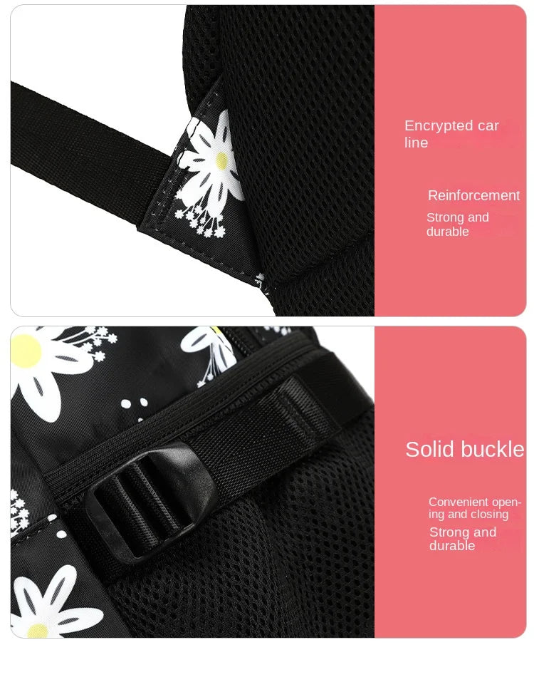 3 Pcs Set Children's Backpacks Cute Student School Bag for Teenage Girls Waterproof School bags With Lunch bag Pencil Case