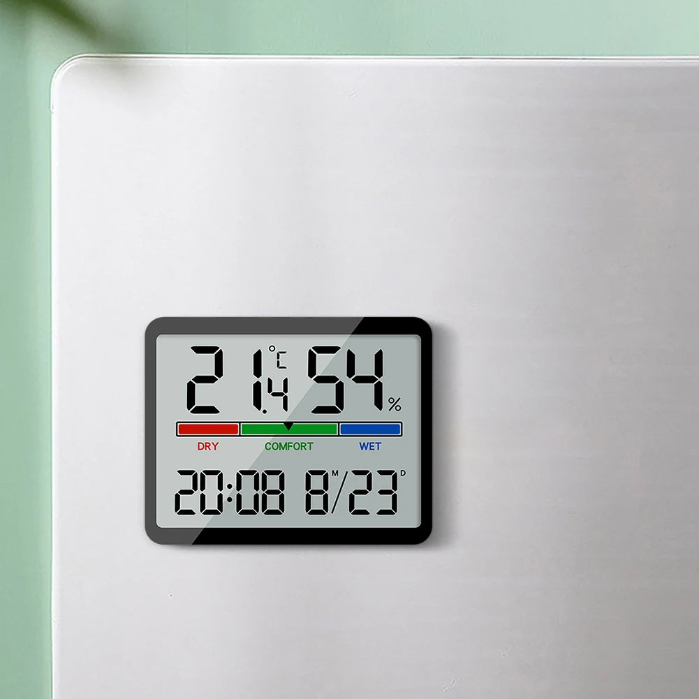 LED Thermometer Thermo-Hygrometer Multifunction Electronic Temperature Humidity Meter Battery Powered Digital Alarm Clock