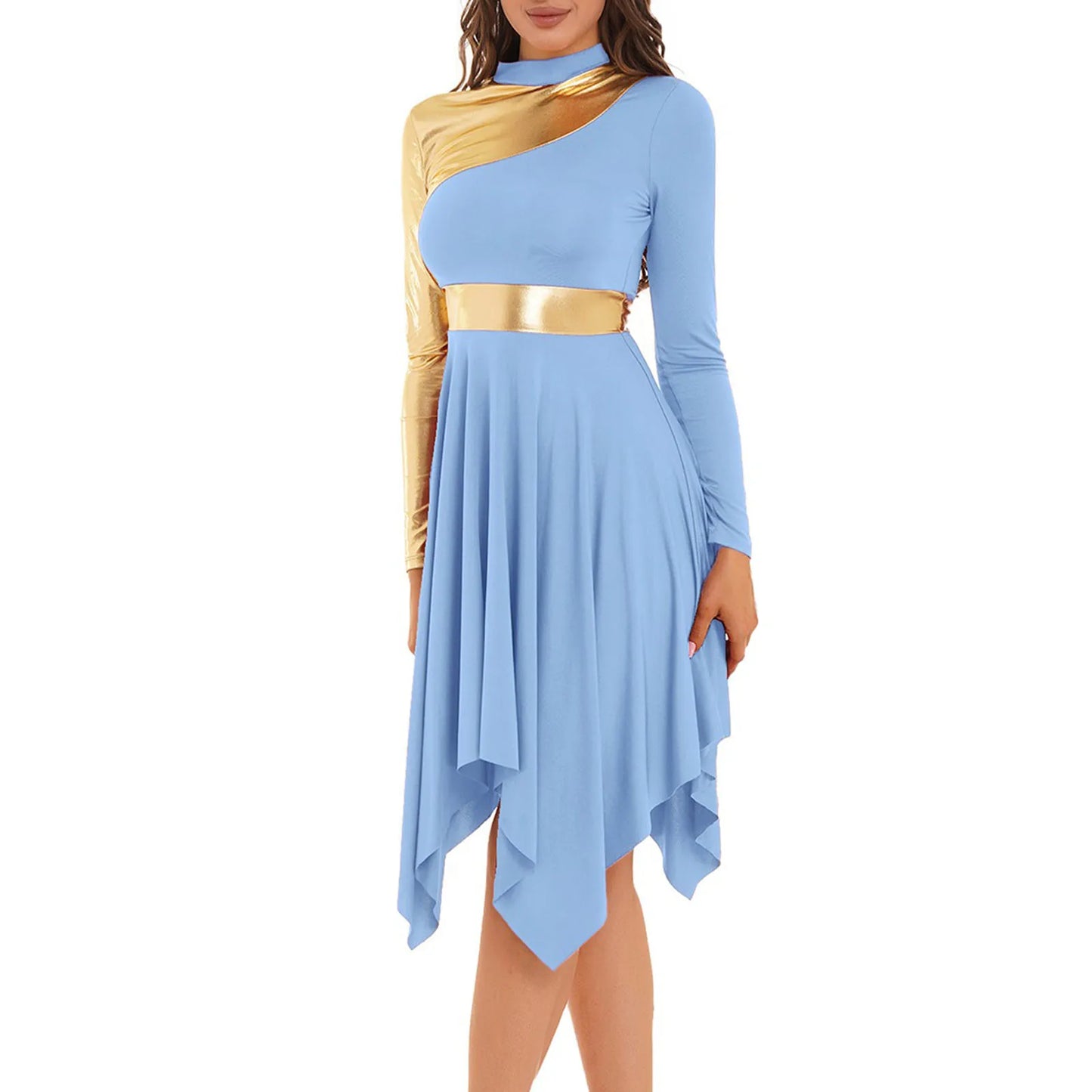 Adults Liturgical Praise Dance Dress Women Lyrical Performance Costume Modern Contemporary Dress Celebration of Spirit Dancewear