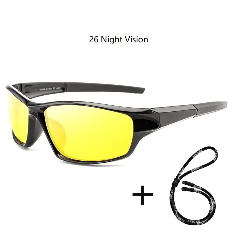 Men's Polarized Fishing Sunglasses With Glasses Chain For Men Women Driving Hiking Sun Glasses Fishing Eyewear