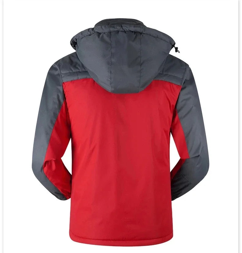 Winter Men Cotton Padded Jacket Outdoor Work Parka Coat Casual Thick Warm Outdoor Hiking Camping Ski Coats Windproof Jacket