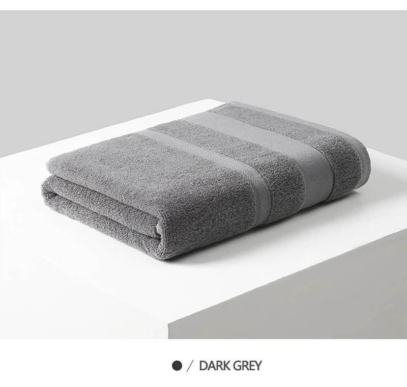 Battilo Cotton Bath Towel Soft Absorbent Face Hand Towels Luxury Hotel Spa Bathroom Towel Solid Beach Towel 2Pcs Bath Towel Set