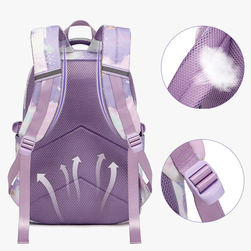 School Bags for Girls Set Waterproof Girls' School Backpack Pencil Cases Lunchbox Aesthetic Class Bags Designer Luxury Back Pack