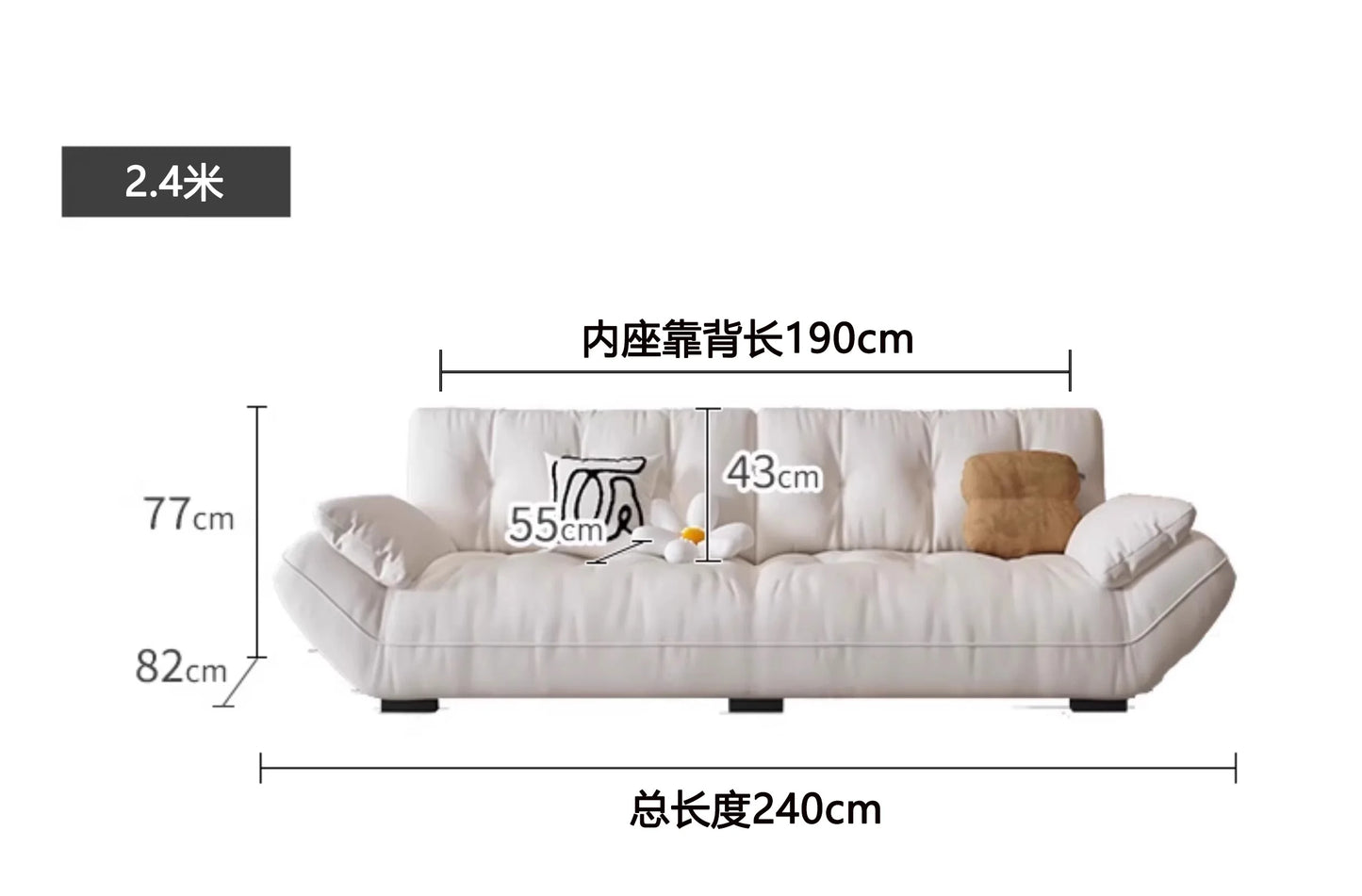Recliner Floor Sofa Armrest Adult Minimalist Corner Modern Sofa Large Comfortable Muebles Para Habitacion Home Accessories