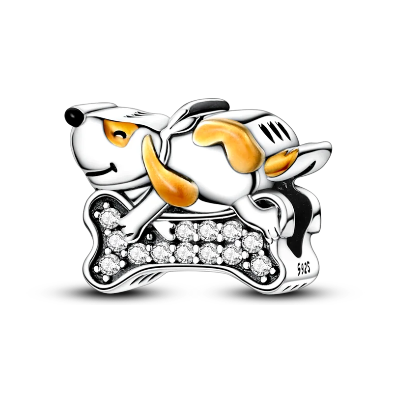 925 Sterling Silver Girl Holding Dog Charms Beads Fit Original 925 Bracelet Making Gift for Woman Jewelry Diy Fashion Pendant