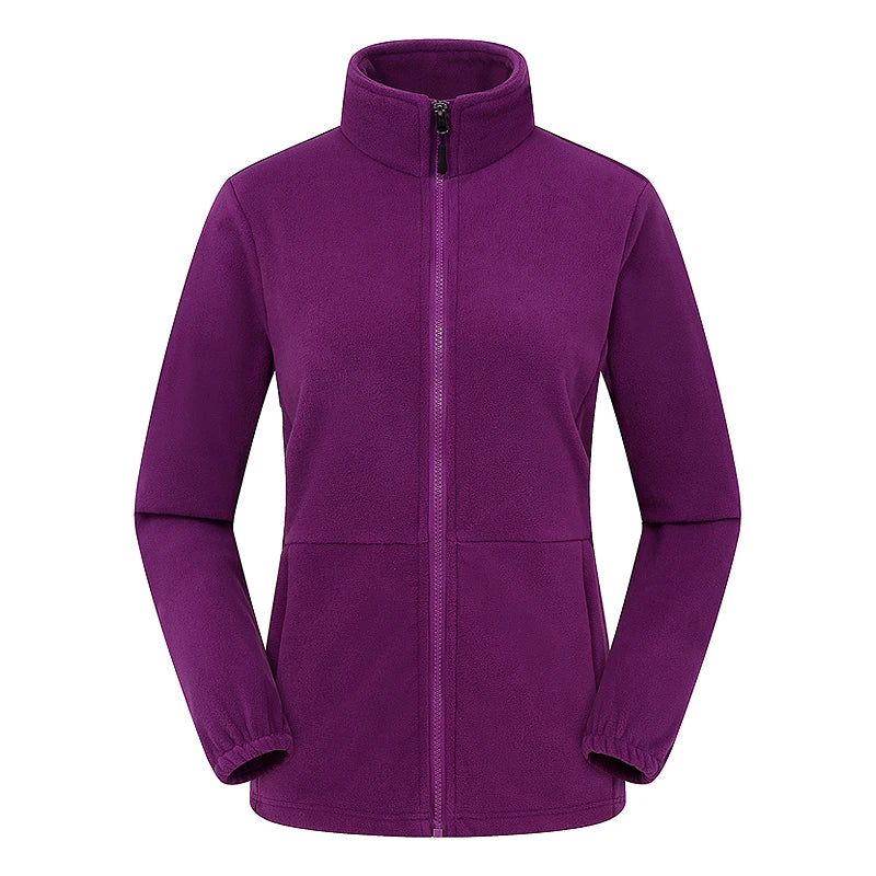 JNLN Winter Polar Fleece Jackets Women Windproof Thermal Soft Shell Jacket Outdoor Hiking Camping Skiing Climbing Warm Coat