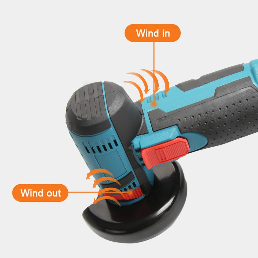 Cordless Electric Grinder 19500rpm Handheld Polishing Grinding Machine Diamond Cutting Power Tool 12V Battery Rechargeable