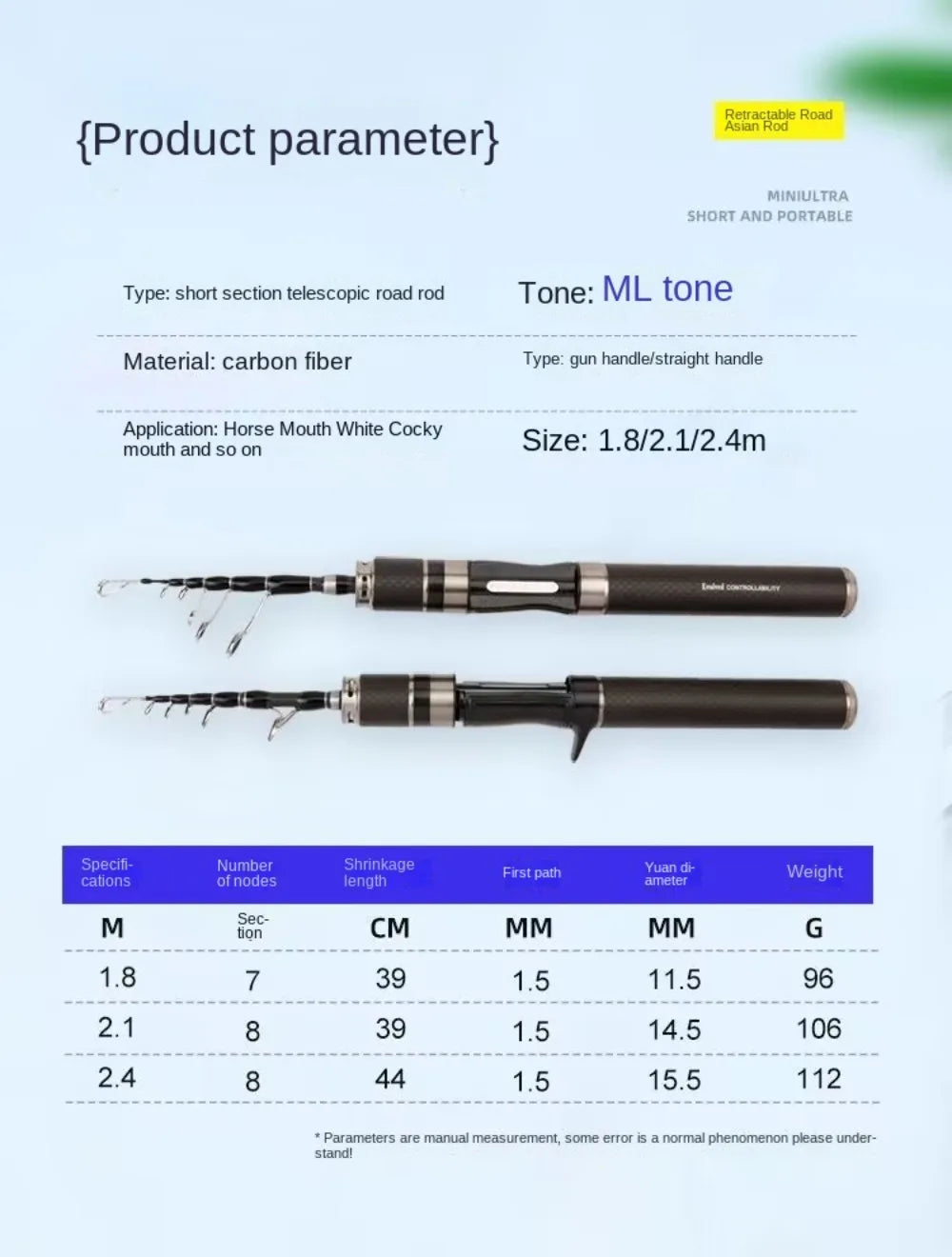 1.5m-1.8m Telescopic Fishing Rod  Glass Fibre Fishing Pole Casting Rod Fishing Rod Reel Set Lure Set Hooks Feeder Rod Combo