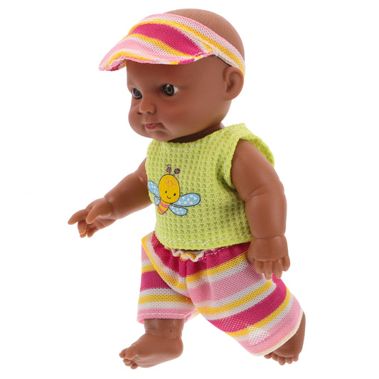 Simulation Baby Reborn Dolls Boy Black Toys Toddler Silicone Full Body Soft Rubber